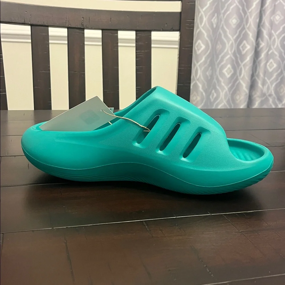 Adidas Adifom IIInfinity Slides Sandals Shoes Teal JQ2637 Mens Size 9 Women’s 10